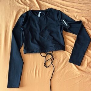 Black Sport Crop Top